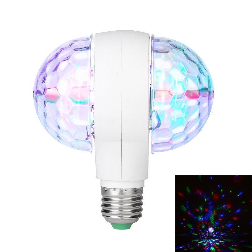 Вращающаяся диско-лампа RGB E27 с автоматическим вращением для вечеринок